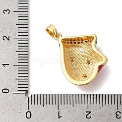 Pendentifs en laiton plaqué zircone cubique&nbsp;KK-K385-119G-03