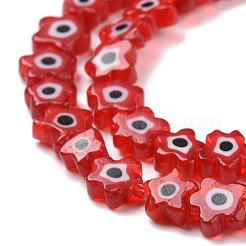 Millefiori a mano fili di perline di vetro&nbsp;LAMP-J035-6mm-57
