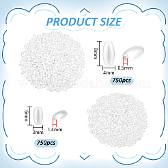 1500 pièce 2 styles de perles acryliques imitation riz&nbsp;OACR-FG0001-36