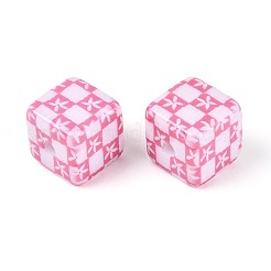 Непрозрачные акриловые бусины с лазерной печатью&nbsp;OACR-N155-07D