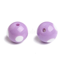 Misto acrilico opaco stile artigianale bubblegum chunky punteggiato perline&nbsp;X-YPL453