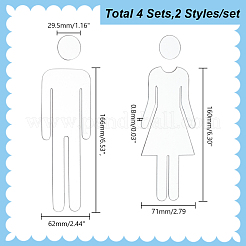 Акриловые наклейки для унитаза&nbsp;DIY-WH0569-66B-01