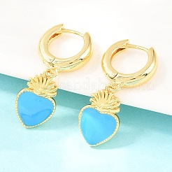 Orecchini a cerchio in ottone per San Valentino&nbsp;EJEW-Z164-11G