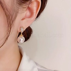 Boucles d'oreilles pendantes en alliage et strass&nbsp;WG02693-01