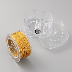ナイロン糸  プラスチックボビン付き  Diy のジュエリー ビーズのブレスレットを作るため  ゴールド  0.8mm  約54.68ヤード（50m）/ pc&nbsp;OCOR-WH0047-59A-01