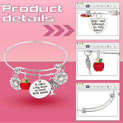 Kit para hacer pulseras con dijes de diy para el Día del Maestro&nbsp;DIY-PH0008-26