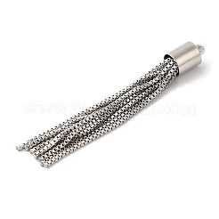 Кулон с кисточками и латунной цепочкой KK-K276-02P