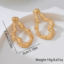 女性用合金スタッドピアス  ナゲット  ゴールドカラー  54x30mm&nbsp;WGC6B9A-01