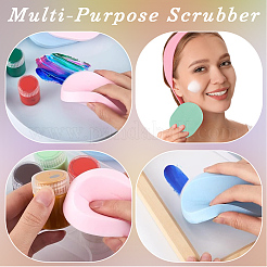 4 шт. 2-х цветные косметические губки для лица&nbsp;MRMJ-GF0001-62B