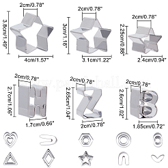 Juego de moldes cortadores de alimentos para dulces y galletas de acero inoxidable&nbsp;DIY-PH0006-81