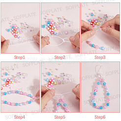Kit fai da te per la realizzazione di cinturini per cellulari con perline di vetro e acrilico&nbsp;DIY-SP0003-63