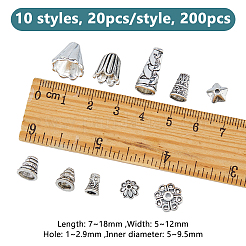 200 Stück 10 Stile tibetischen Stil Legierung Perle Kegel&nbsp;FIND-FH0017-49