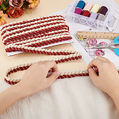 Двухцветный поликоттоновый плетеный рион OCOR-WH0097-56B