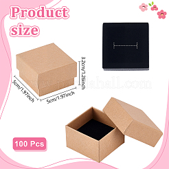 100шт картонные шкатулки для украшений&nbsp;CBOX-NB0001-34
