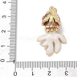 Ciondoli in ottone smaltato color oceano&nbsp;LS-RB-CBA2CEF-03G-03