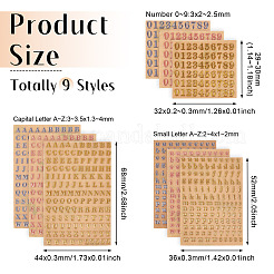 9 стиль наклейки из сплава металла&nbsp;DIY-TA0010-36