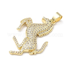 Латунные микропаве прозрачные подвески с фианитом&nbsp;KK-P350-22G