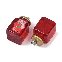 Подвески из смолы в виде клубничного джема&nbsp;LS-RESI-Z034-04P
