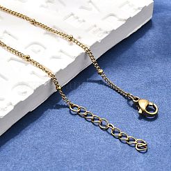 Ионное покрытие (ip) 304 нержавеющая сталь панцирные цепи браслеты на ногу AJEW-P069-05G