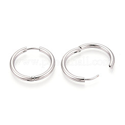 Boucles d'oreilles créoles en acier inoxydable 304&nbsp;EJEW-T048-24D-P