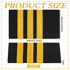 1 Paar Piloten-Epauletten aus Polyester&nbsp;DIY-BC0013-47A-01