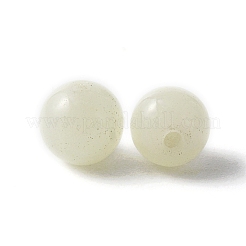 Синтетические светящиеся каменные круглые бусины&nbsp;LS-G-WH0026-08A-03C