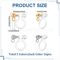 32 шт. 2 цвета прозрачный U-образный безболезненный предотвращающий аллергию смоляной ушной зажим KY-ME0001-03