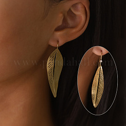 Ohrhänger in Blattform aus Edelstahl 304 für Damen&nbsp;WG5813C-01