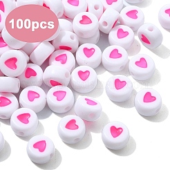 100 шт. Непрозрачные акриловые бусины&nbsp;MACR-YW0003-79B