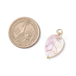 Подвески из натуральных пресноводных ракушек в виде листьев&nbsp;PALLOY-JF04190