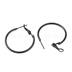 Серьги-кольца из нержавеющей стали с покрытием из краски для выпечки 201&nbsp;LS-EJEW-P185-C01-01