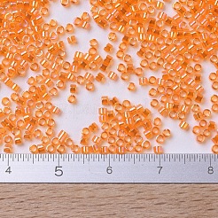 MIYUKIデリカビーズ  シリンダー  日本製シードビーズ  11/0  （db0151)透明なオレンジ色のab  1.3x1.6mm  穴：0.8mm  約2000PCS /ボトル  10 G /ボトル&nbsp;SEED-JP0008-DB0151