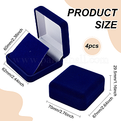 Бархатная упаковочная коробка для значков&nbsp;CON-WH0086-138B