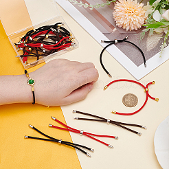 18шт 6 цвета нейлоновый шнур слайдер изготовление браслета&nbsp;BJEW-UN0001-85