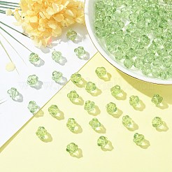 透明なアクリルビーズ  ランタン  黄緑  8.5x10x9.5mm  穴：1.5mm  約670個/260g&nbsp;LS-TACR-S154-20A-83