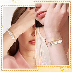 6шт регулируемый расширяемый браслет из нержавеющей стали 304&nbsp;STAS-BBC0008-41