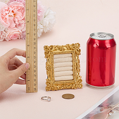 Винтажная смола с тканевыми кольцами&nbsp;RDIS-WH0016-19A