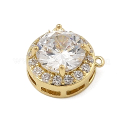 Шармы-соединители из латуни с микропаве из кубического циркония KK-U041-01G-01