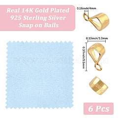 6 шт. 925 серебряные трубчатые дужки&nbsp;STER-BBC0008-92