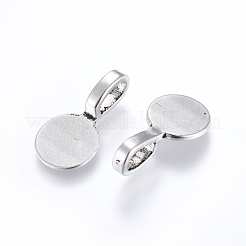 Клей из сплава в тибетском стиле на плоских подушечках для подвесок&nbsp;TIBEP-1124-AS-LF