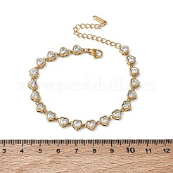 304 Edelstahl Micro Pave Zirkonia Gliederarmbänder für Damen&nbsp;SA-CBA4051-13G