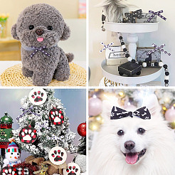 5 рулон 5-х видов полиэстеровой репсовой ленты с принтом лап OCOR-TA0002-74