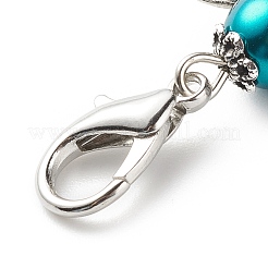 Выпечка расписная жемчужная стеклянная жемчужная круглая подвеска из бисера украшения&nbsp;HJEW-JM00728