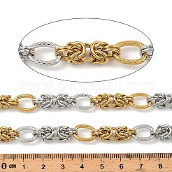 Двухцветные овальные цепи с узловыми звеньями из нержавеющей стали 304 CHS-F022-06GP