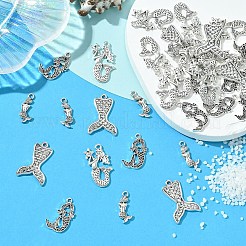 40шт 4 стиля подвески из сплава в тибетском стиле&nbsp;TIBEP-YW0002-03