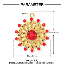 Подвески из нержавеющей стали 304 с эмалью&nbsp;STAS-OY011-59G