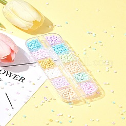 60г 12 цвета 8/0 бисера из непрозрачного стекла SEED-FS0001-28