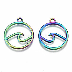 Regenbogenfarbene legierung anhänger&nbsp;PALLOY-S180-039-RS