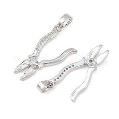 Латунные микропаве прозрачные подвески с фианитом&nbsp;KK-G549-16A-P