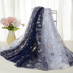 Polyester-Gaze mit Schneeflockenmuster&nbsp;AJEW-WH0314-911B